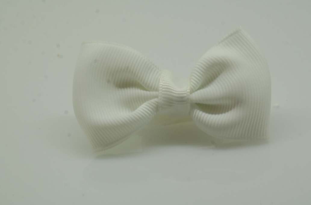 Large bowtique hair Bow with colors  White